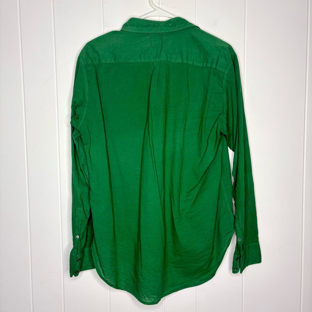 XIRENA BEAU ENAMEL SHIRT Green Cotton Women’s Size Small Casual Lightweight - Picture 3 of 6
